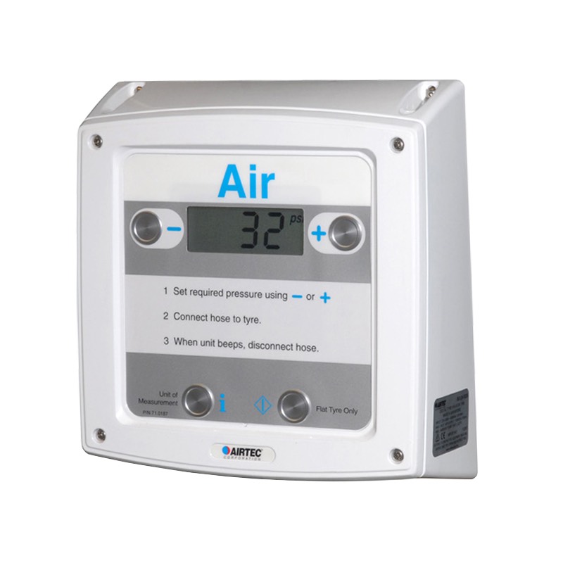 Inflator,XDA, Std Flow, Wall Mount White,Grey Hose