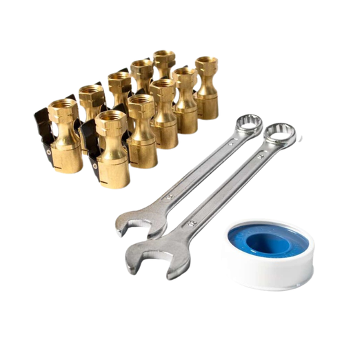[49.0100] Kit, Hose Chucks (x10) + Thread Tape & Spanners